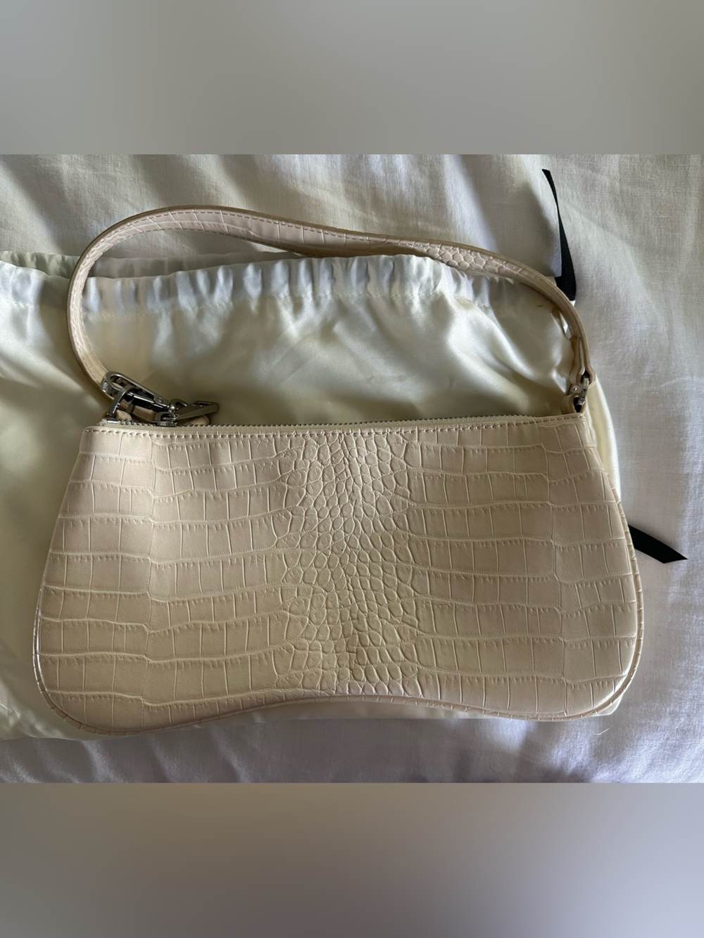 JW PEI Croc-Embossed Shoulder Bag